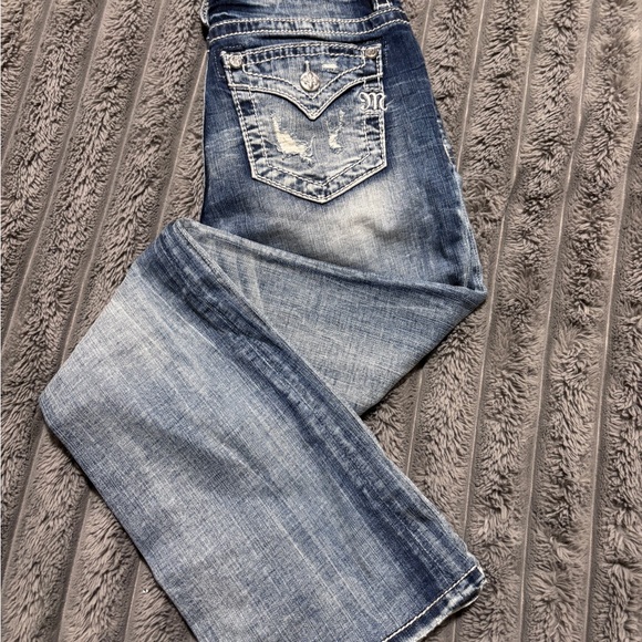 Miss Me Dark Blue Mid-Rise Bootcut Jeans. SZ26 - Picture 8 of 8